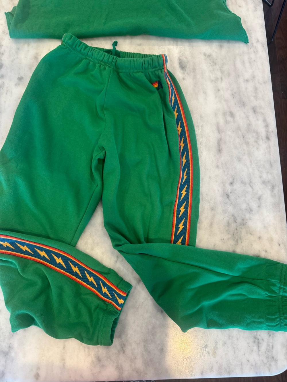 Aviator Nation Women’s Bolt Stripe Sweatpants Kelly Green